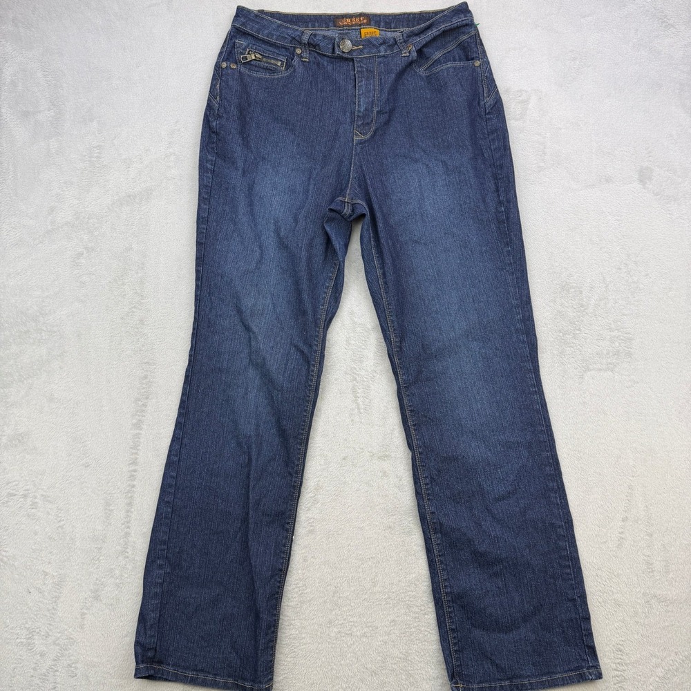 Crest Jeans Womens 15/16 Embellished Pants Blue Studded Pockets Y2K Straight Leg